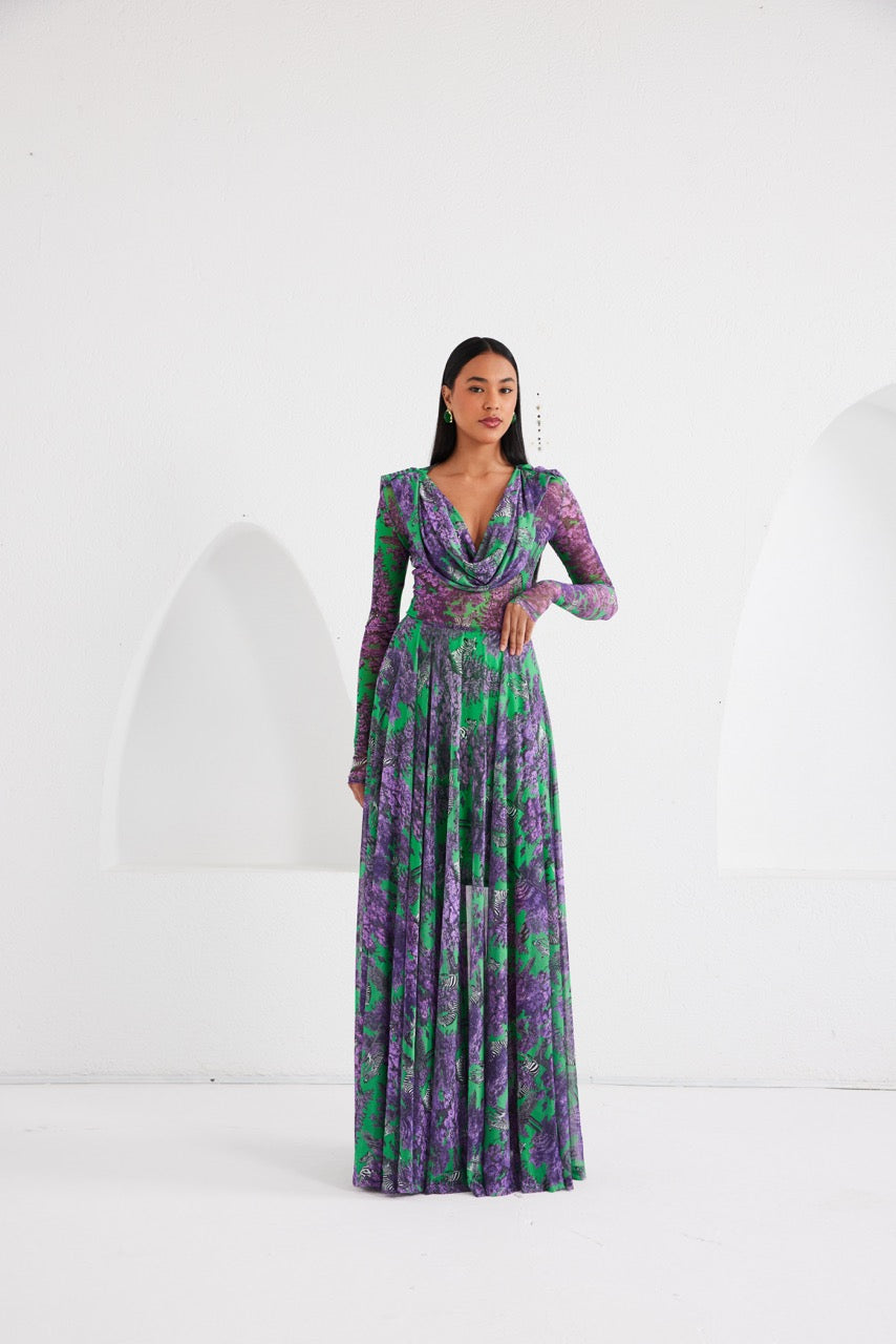Two-Piece Skirt Set – Afterlight Safari- Green