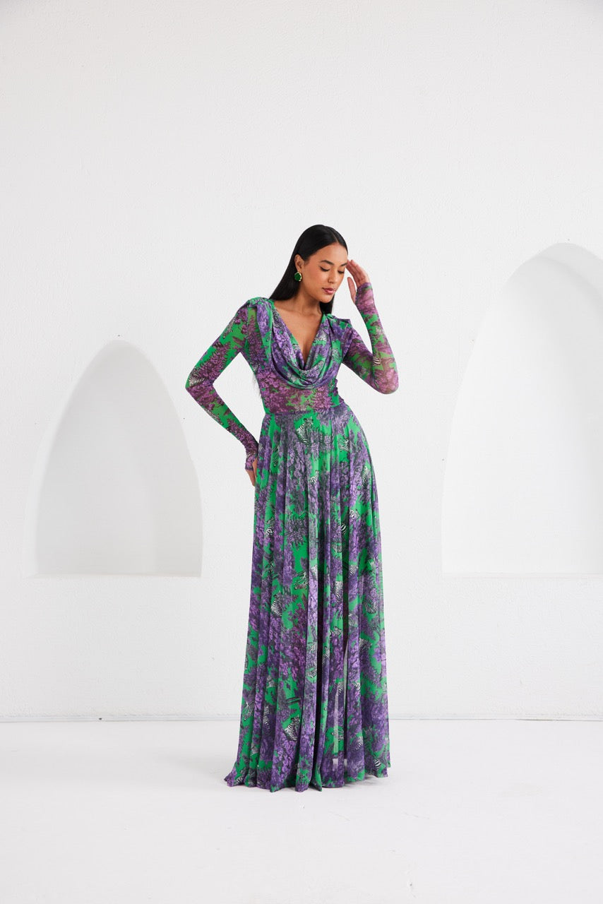 Two-Piece Skirt Set – Afterlight Safari- Green