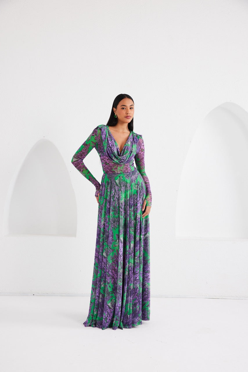 Two-Piece Skirt Set – Afterlight Safari- Green