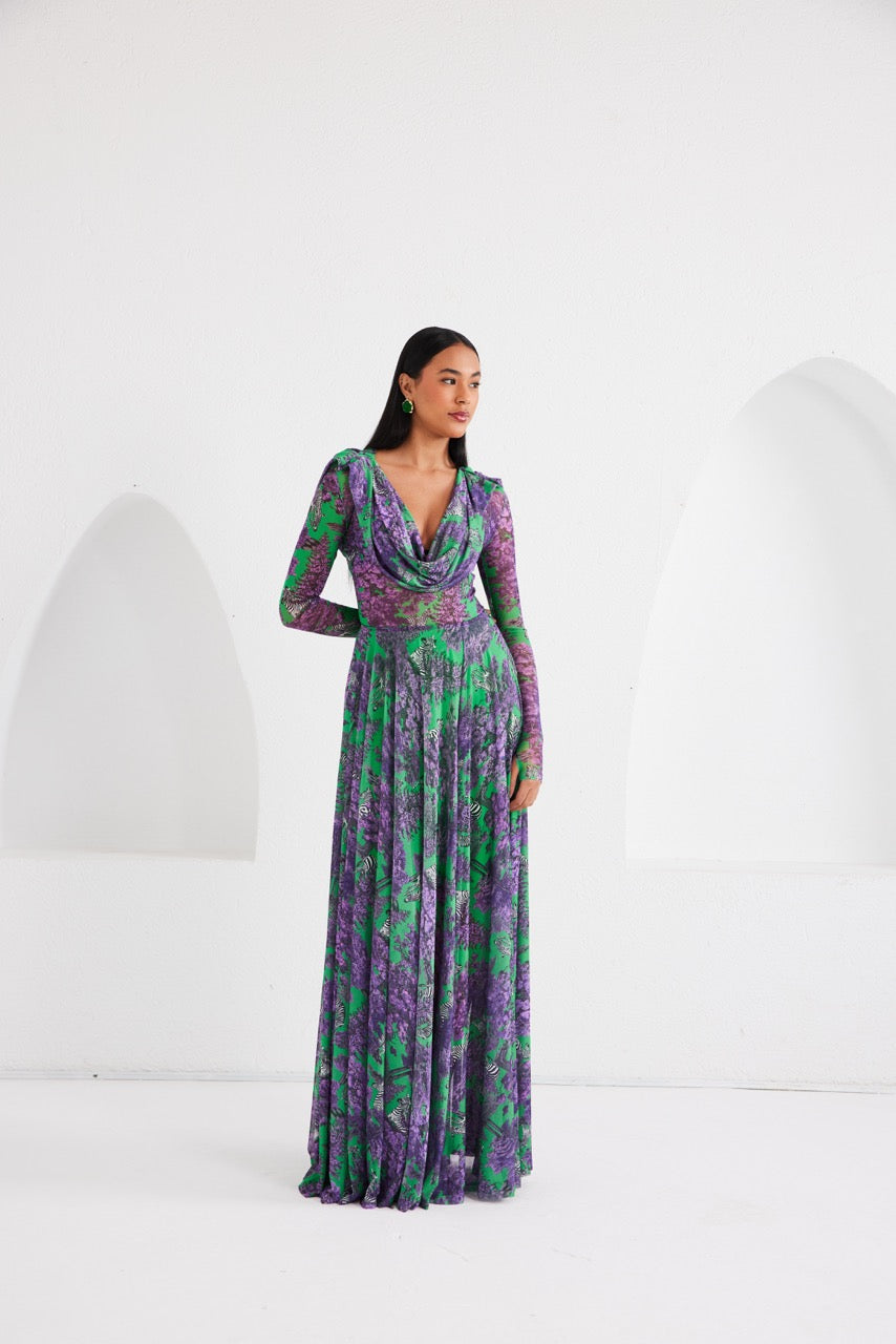Two-Piece Skirt Set – Afterlight Safari- Green