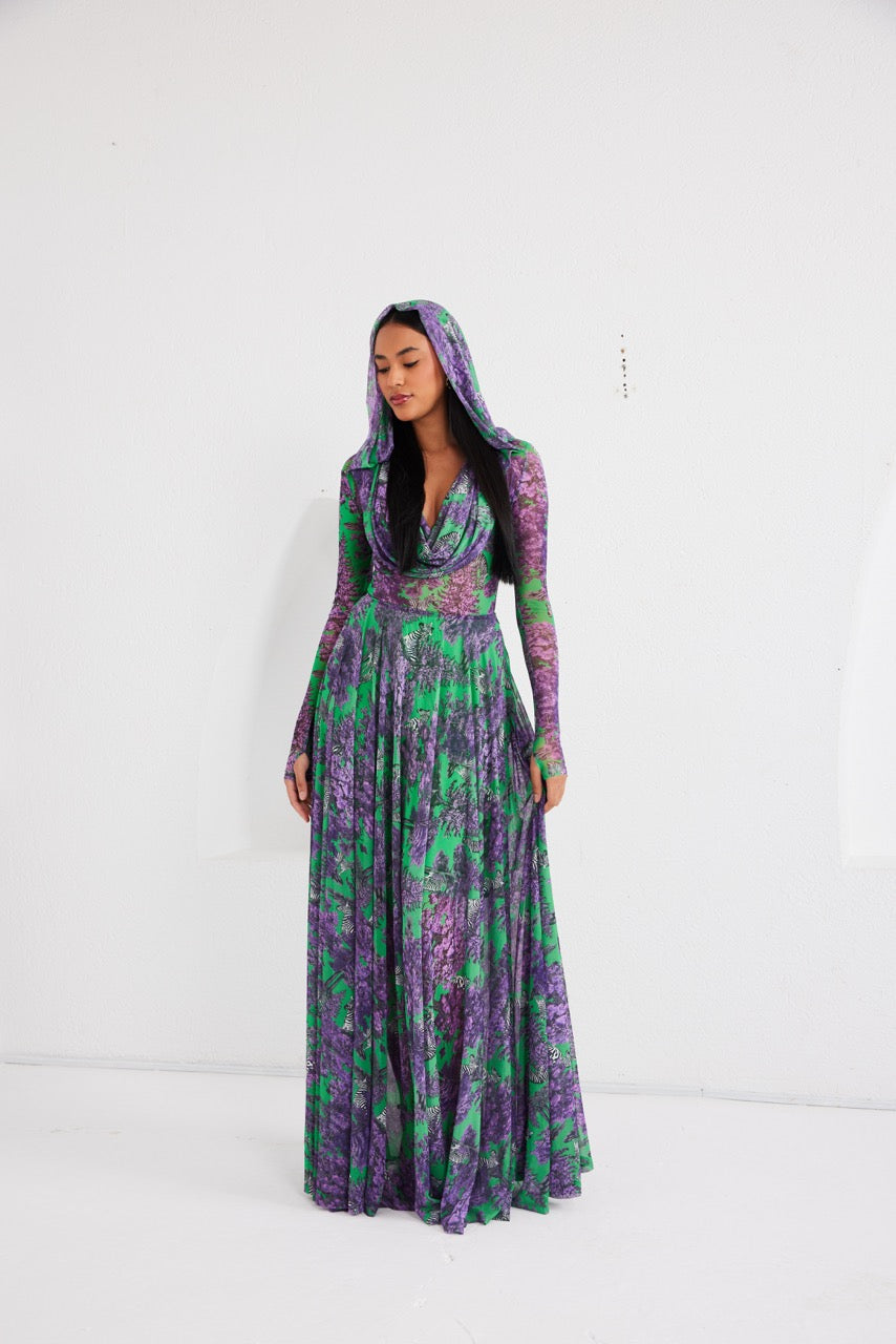 Two-Piece Skirt Set – Afterlight Safari- Green
