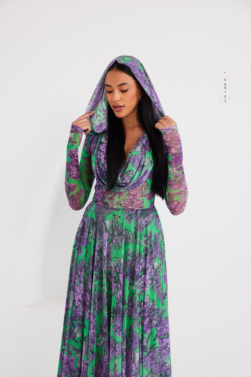 Two-Piece Skirt Set – Afterlight Safari- Green