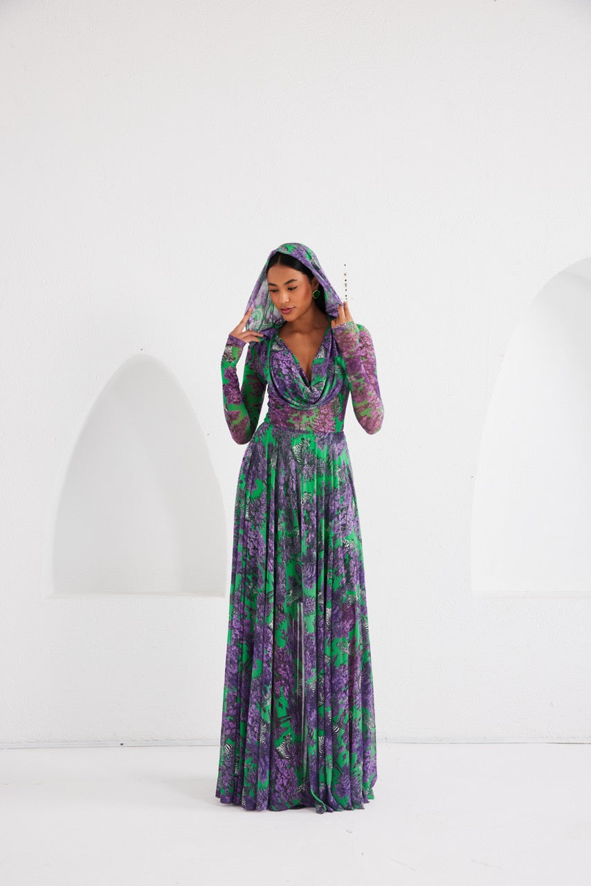 Two-Piece Skirt Set – Afterlight Safari- Green