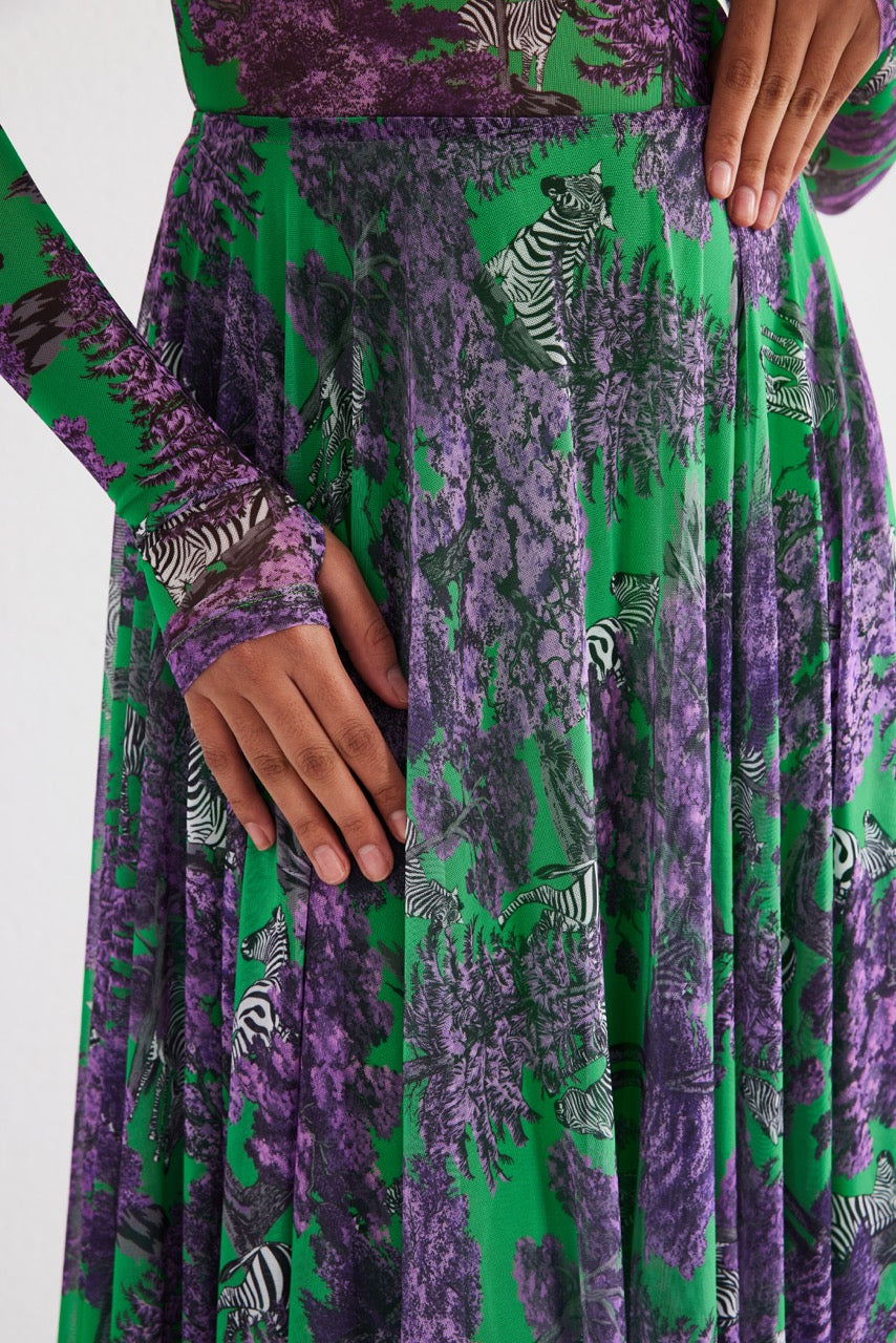 Two-Piece Skirt Set – Afterlight Safari- Green