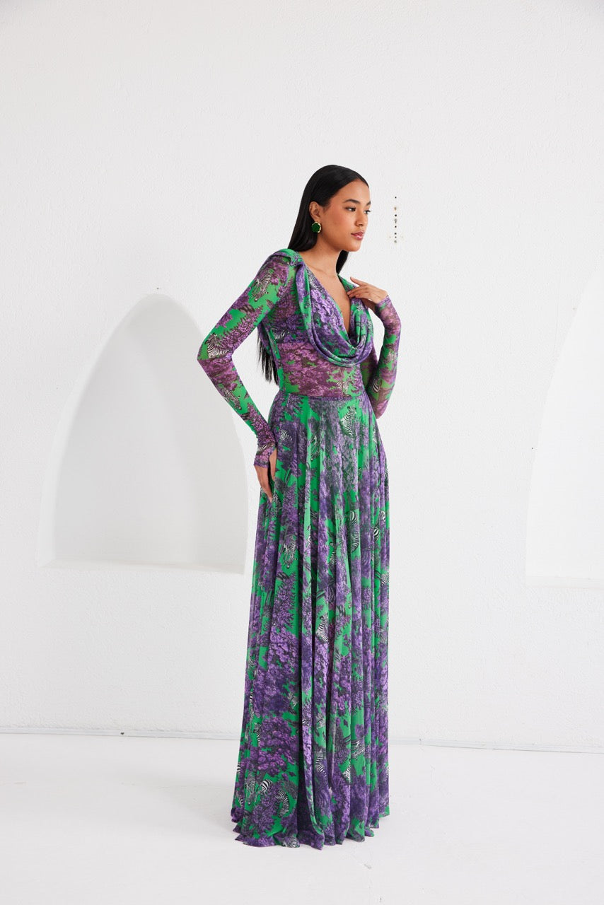 Two-Piece Skirt Set – Afterlight Safari- Green