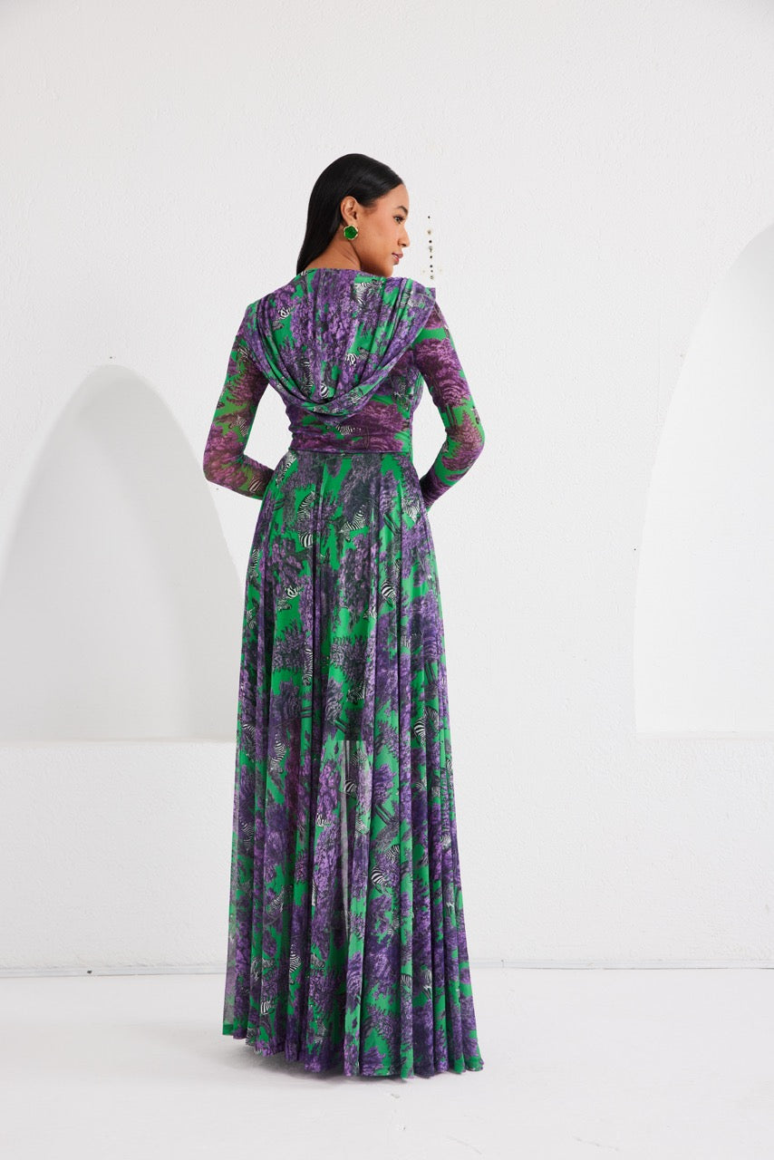 Two-Piece Skirt Set – Afterlight Safari- Green