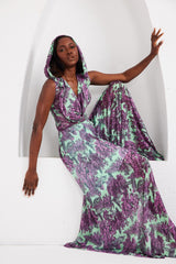 Two-Piece Palazzo Set – Afterlight Safari- Mint Green