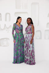 Two-Piece Palazzo Set – Afterlight Safari- Mint Green