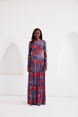 Maxi Dress - Dream Safari- Ruby Red