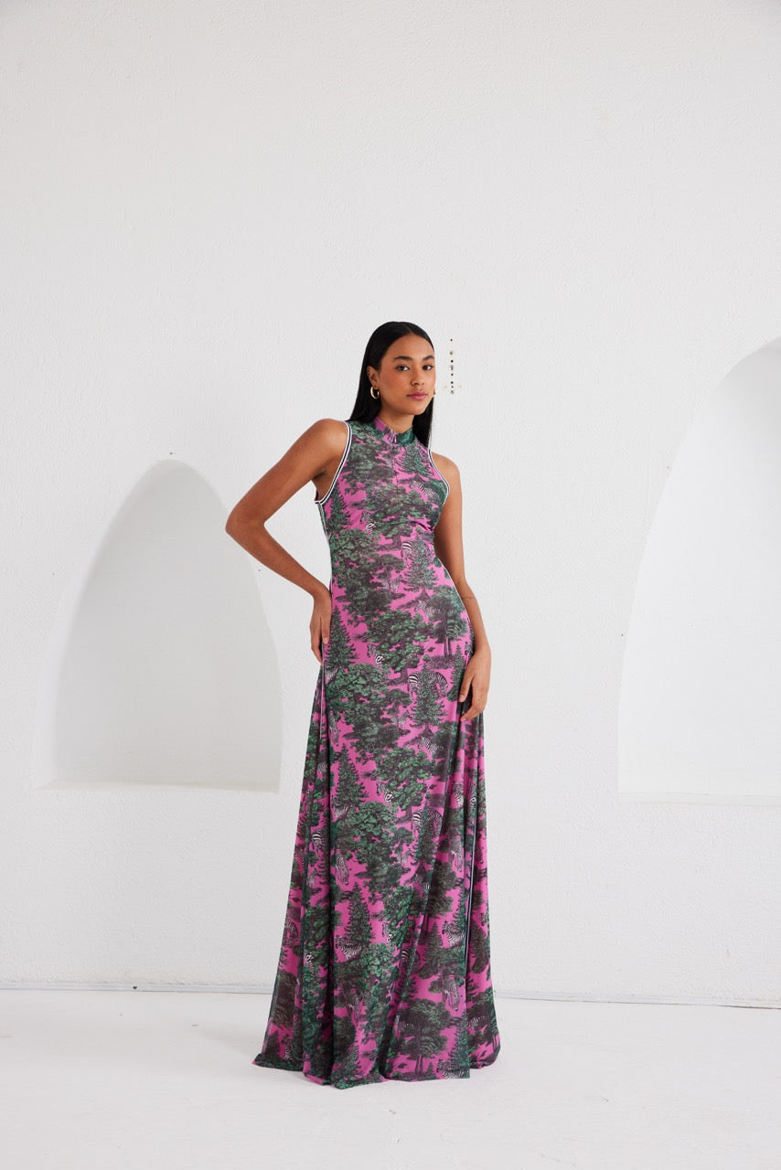 Maxi Dress – Sportline Safari- Pink