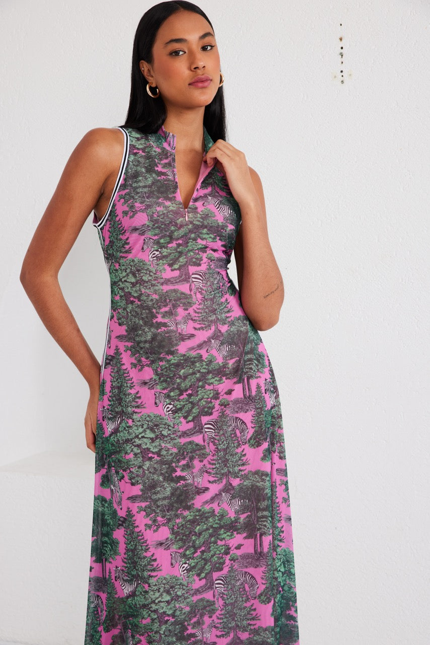 Maxi Dress – Sportline Safari- Pink