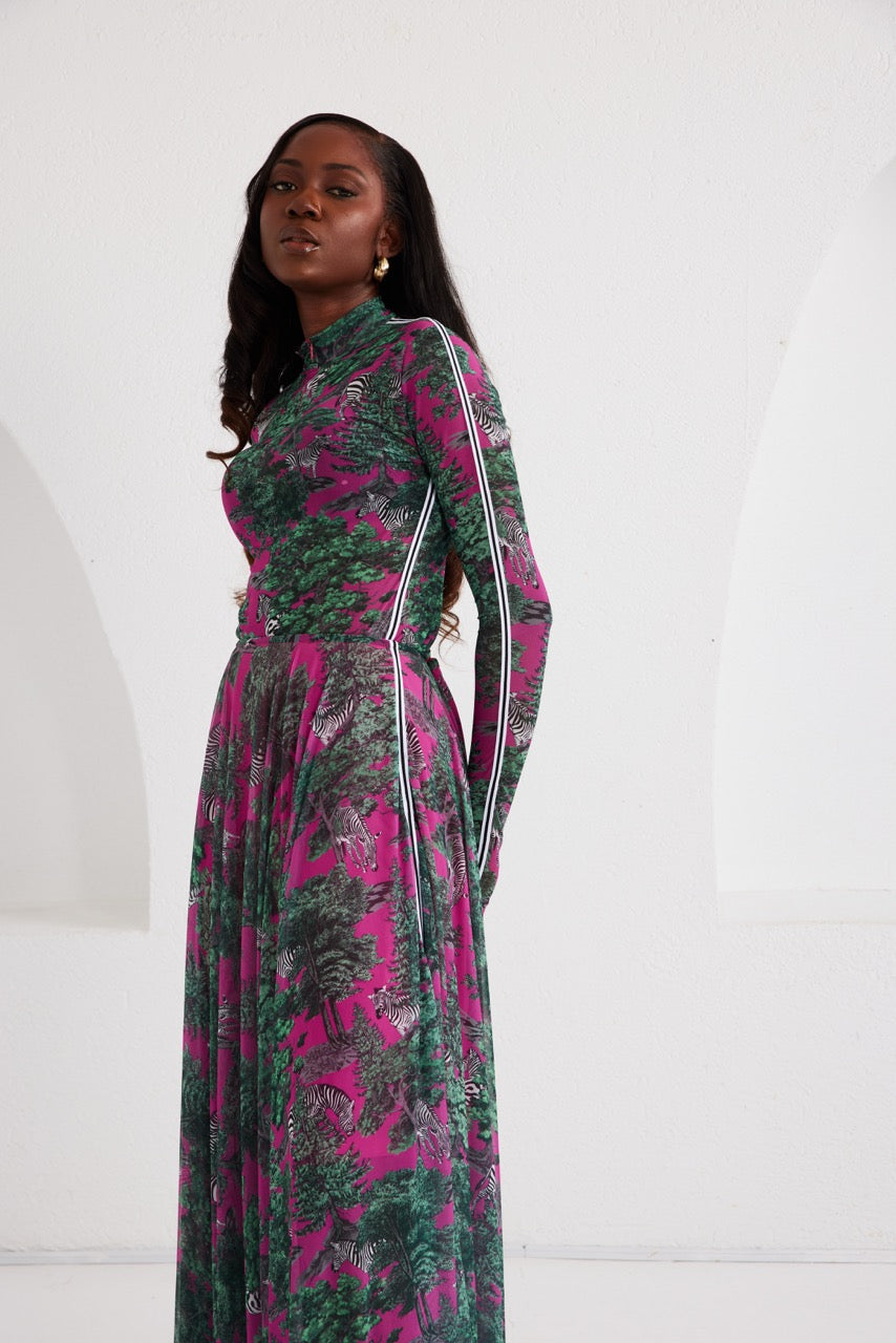 Two-Piece Skirt Set – Sportline Safari- Pink