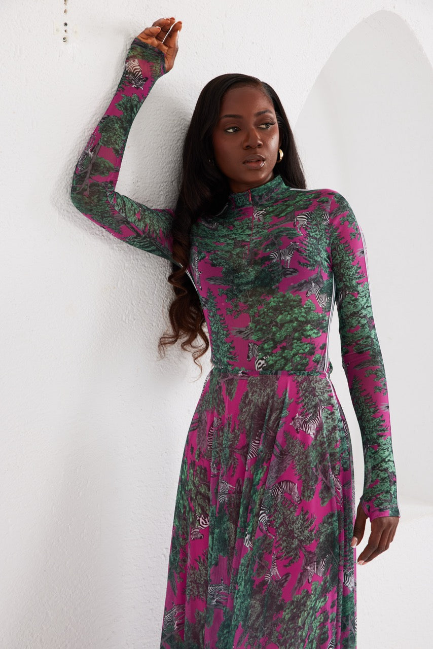 Two-Piece Skirt Set – Sportline Safari- Pink