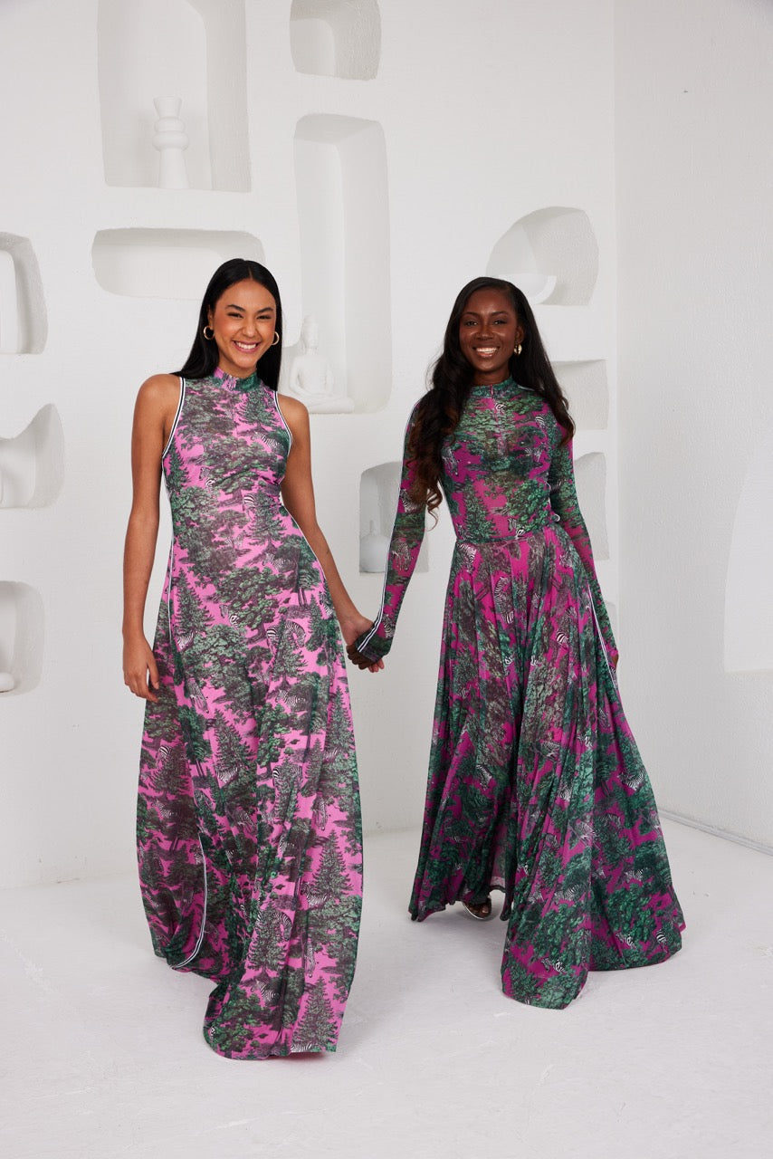Two-Piece Skirt Set – Sportline Safari- Pink