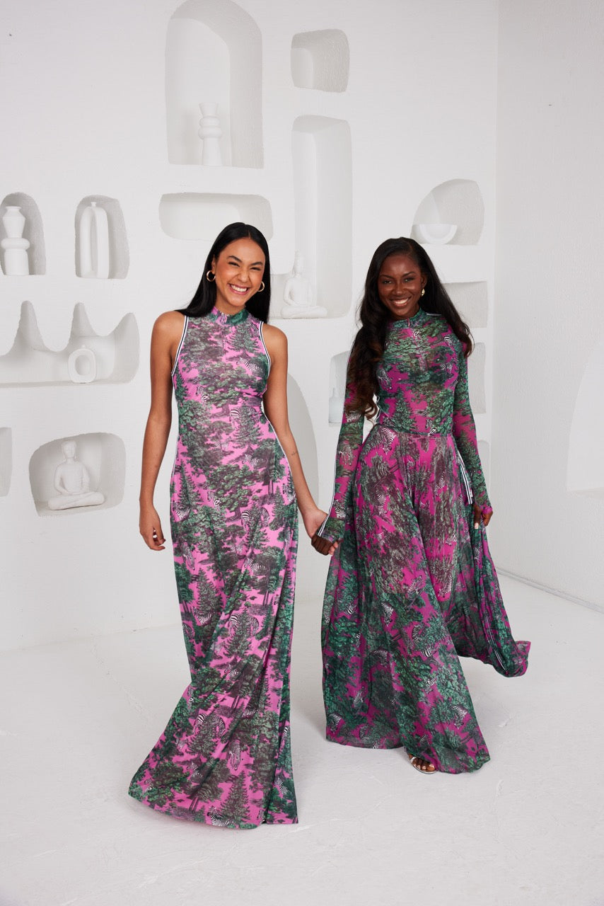 Maxi Dress – Sportline Safari- Pink