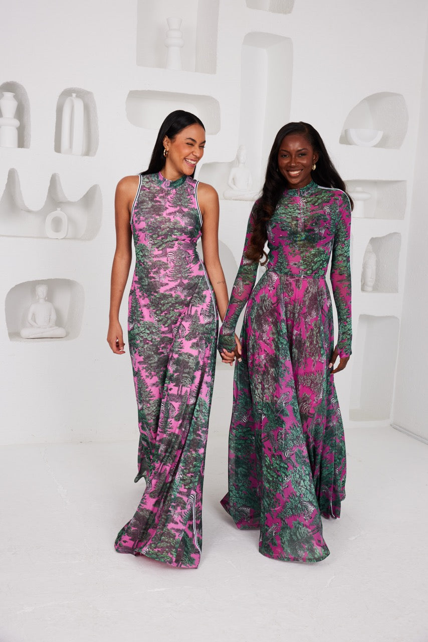 Maxi Dress – Sportline Safari- Pink