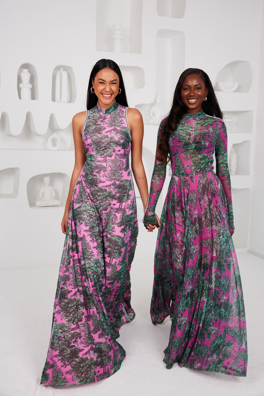 Maxi Dress – Sportline Safari- Pink