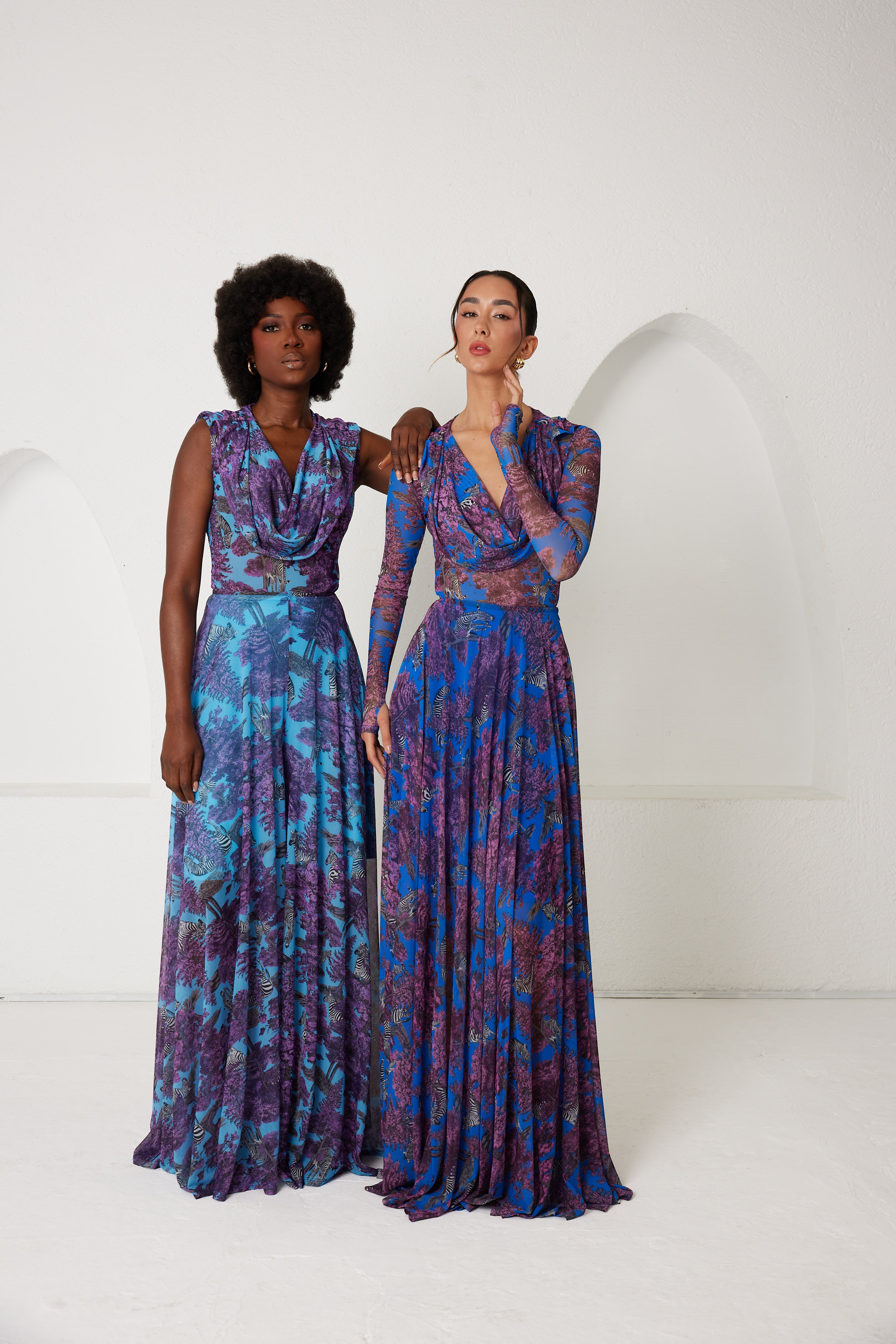 Two-Piece Skirt Set – Afterlight Safari- Indigo