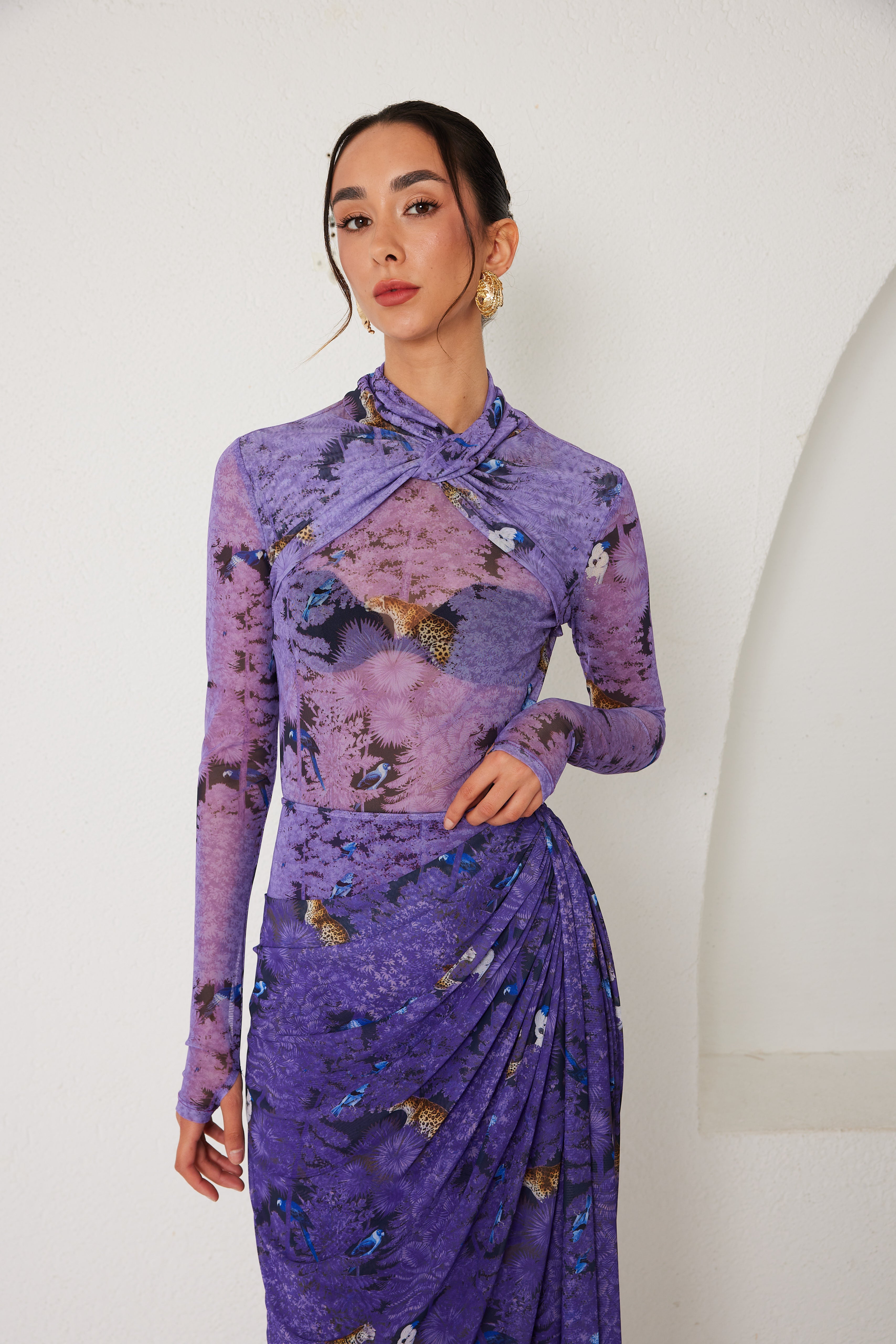 Two-Piece Skirt Set – Dream Eden Mirage- Purple