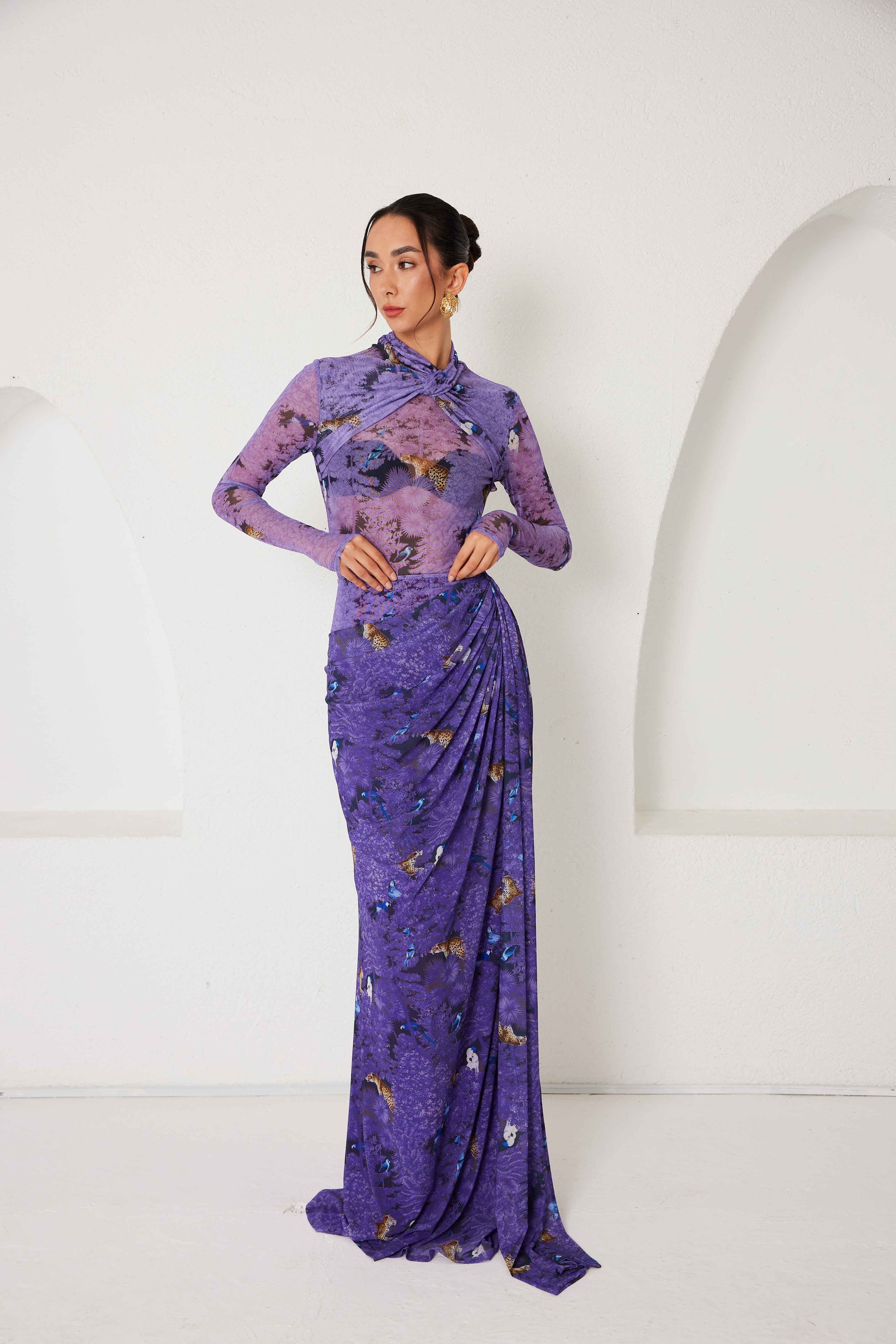 Two-Piece Skirt Set – Dream Eden Mirage- Purple