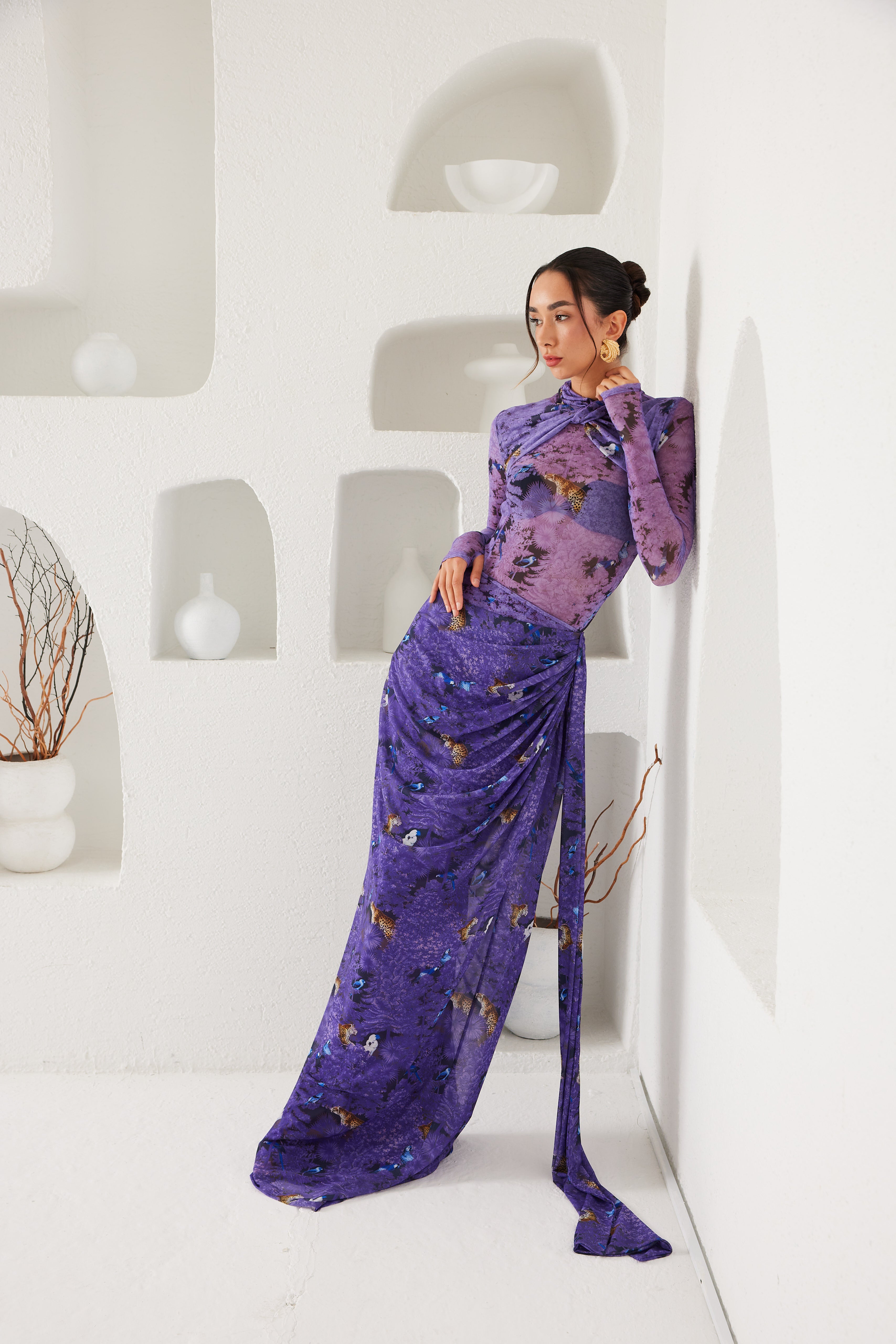 Two-Piece Skirt Set – Dream Eden Mirage- Purple